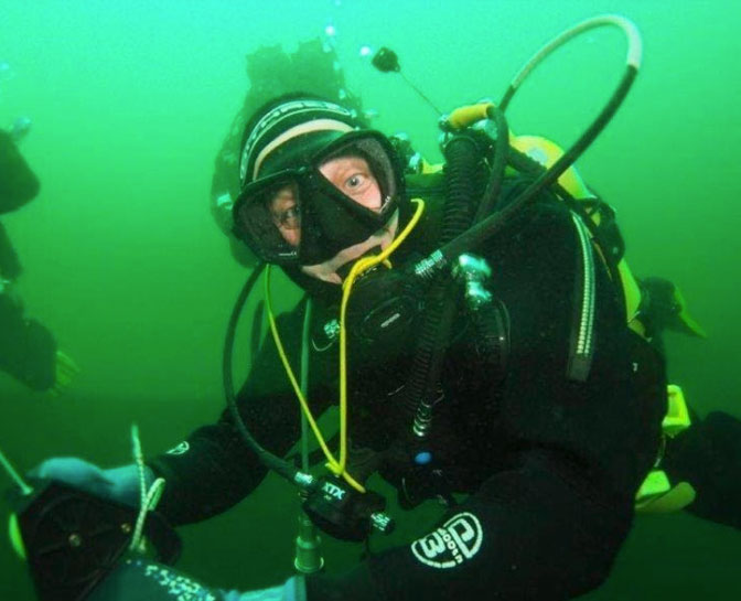 Adrian diving
